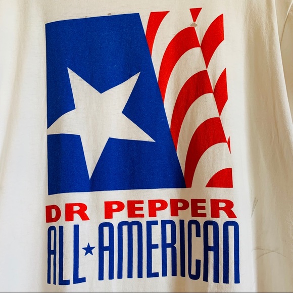Vintage 90s Dr Pepper All American Distressed Tee - Picture 4 of 7